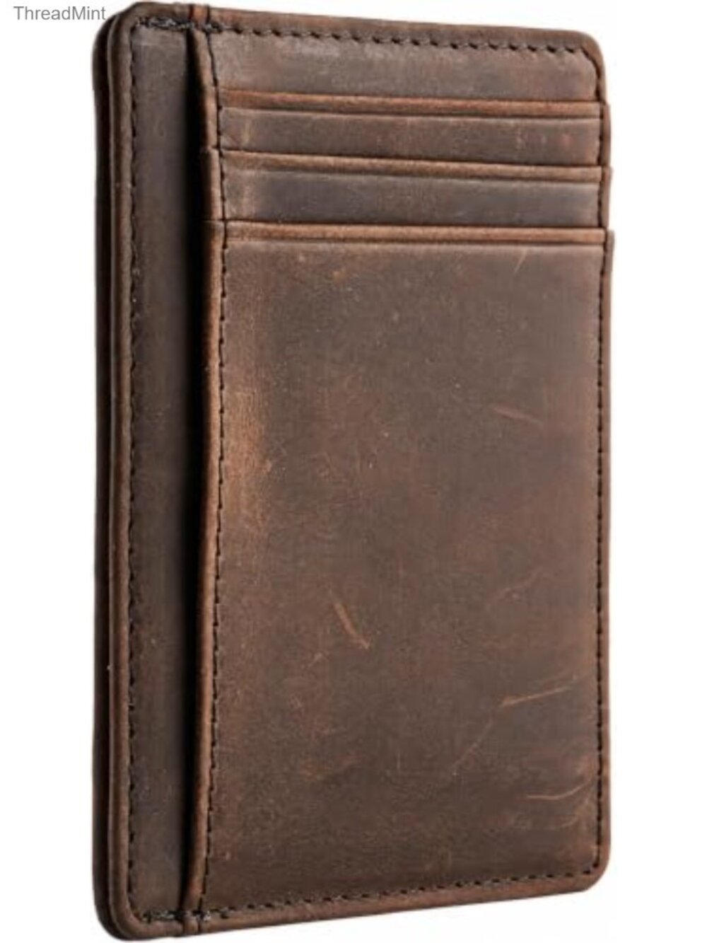 Minimalist Slim RFID Blocking Leather Wallet Medium Size